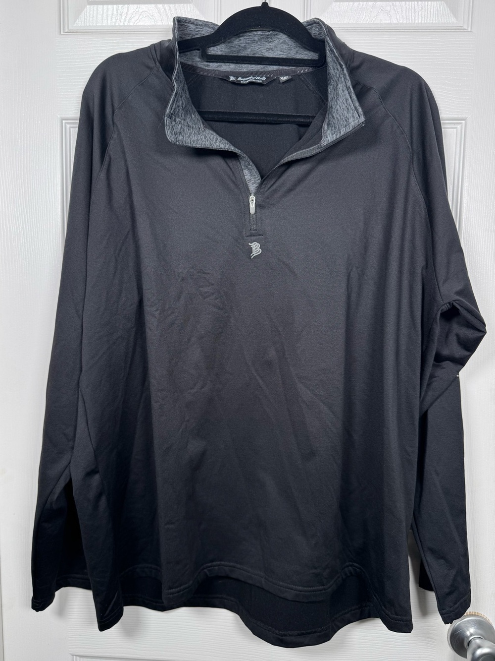 Branded Bills Black Performance Quarter Zip Pullover XXL Athletic Stretch